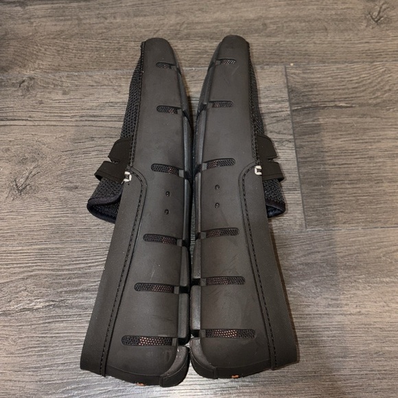 SWIMS Men’s Penny Loafers Slip-on Moccasin/Deck Shoes Size 10.5 Black/Orange - Picture 11 of 12